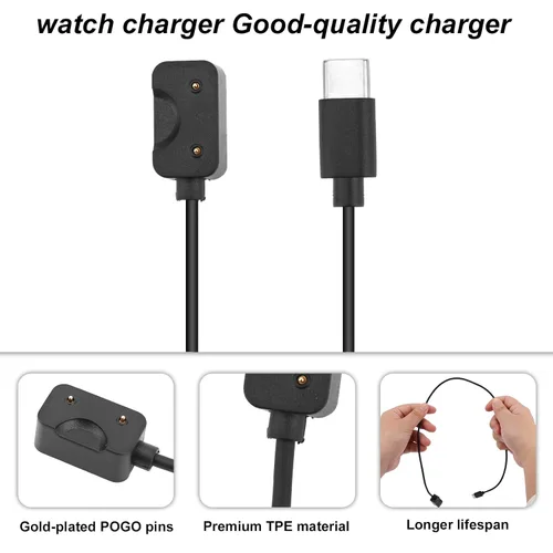 Miniatura 4 de 3 cables de carga USB C para Samsung Galaxy Fit 3, 53cm/20.9in ABS magnético Smartwatch Watch Charger Cable de repuesto para Galaxy Fit 3 Fitness