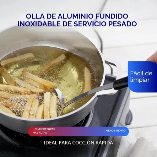Miniatura 8 de Universal Caldero (profesional grande) 32 tazas – 11.6 cuartos de galón / 11 L, olla de aluminio inoxidable, distribución uniforme del calor y olla