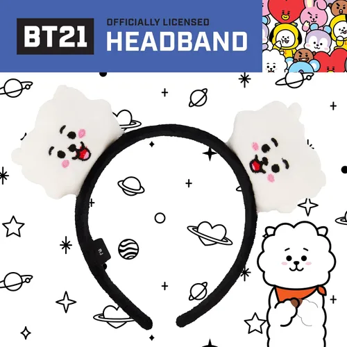 Miniatura 15 de Concept One BT21 LINE FRIENDS - Diadema bordada de felpa 3D para mujer, Chimmy