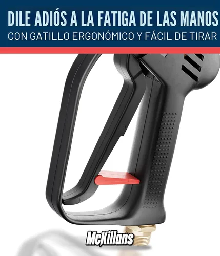 Miniatura 5 de McKillans® Pistola corta de lavado a presión con entrada de repuesto M22 - Manguera de agua de alta presión con acoplador de conector rápido de 1/4