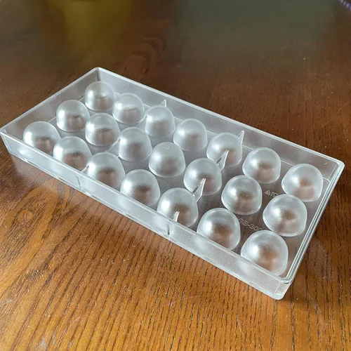 Miniatura 4 de Goldbaking Molde de bombón de chocolate con forma de campana, molde de trufa de policarbonato, chocolates caseros, cubiertos de dulces, herramienta