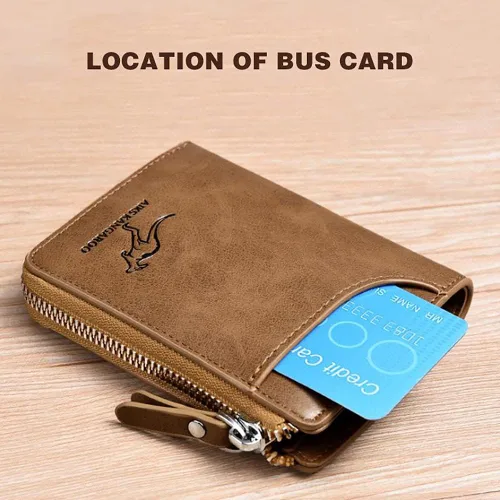 Miniatura 7 de Reshline - Cartera de bloqueo RFID para hombre Caqui Vintage