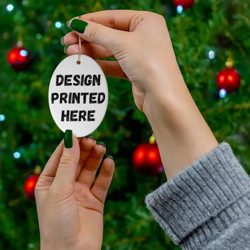 Miniatura 4 de Divertido Cocker Spaniel inglés negro personalizado con nombre para regalo 2024 adornos de árbol de Navidad ovalados de cerámica