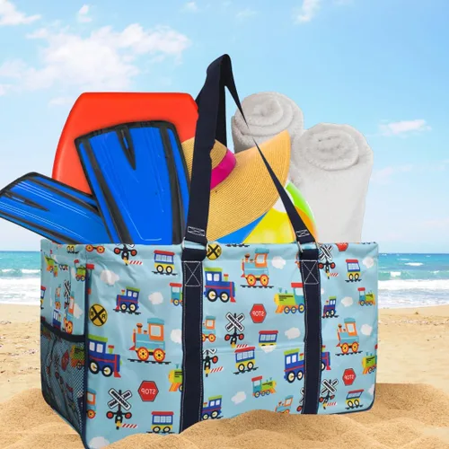Miniatura 142 de NGIL Bolsa de comestibles reutilizable extra grande plegable de gran tamaño para comestibles, almacenamiento, picnic, playa, Bronco-negro occidental