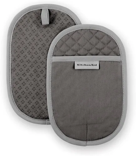 KitchenAid Juego de 2 soportes para ollas Asteroid, gris carbón, 6.5 x 10 pulgadas Gris antracita