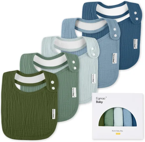 Miniatura 16 de Baberos de muselina para bebés niños y niñas, babero de muselina orgánica para bebé para babeo y dentición, baberos suaves de bandana para babeo
