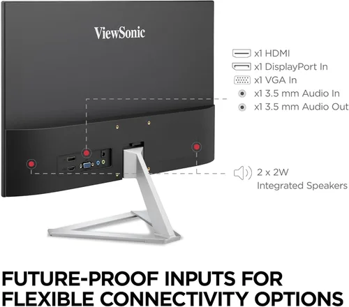 Miniatura 4 de ViewSonic monitor LED VX2276-SMHD, 22 pulgadas, diseño sin marco, ultra delgado, SuperClear IPS, Full HD 1080 píxeles, HDMI/DP/VGA 22 - pulgadas