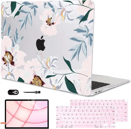 Miniatura 19 de Funda para MacBook Air de 13 pulgadas 2021 2020 2019 2018 para Mac A2337 M1 A2179 A1932 Funda con Touch ID, funda rígida de plástico