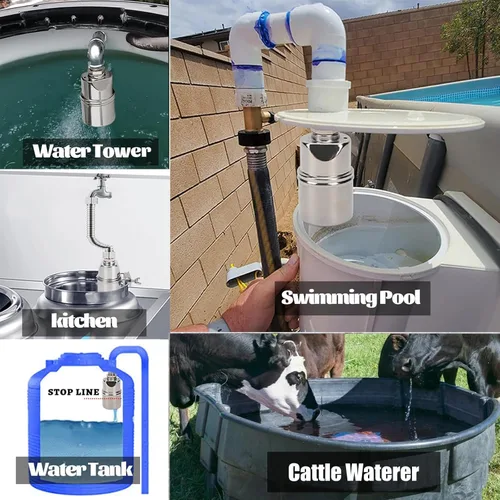 Miniatura 4 de 1/2" válvula automática de control de nivel de agua válvula de flotador de bola mini válvula de flotador de acero inoxidable 304 válvula de flotador