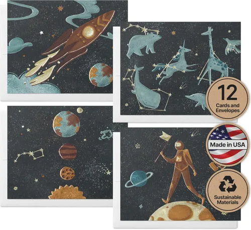 Miniatura 20 de Twigs Paper - Tarjetas de felicitación de aves americanas surtidas - Tarjetas de papelería con sobres, tarjeta de agradecimiento, tarjetas de notas