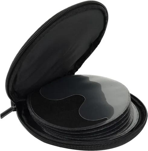 Funda negra para CD/DVD de 20 capacidades, carpeta portátil de almacenamiento de disco para coche, hogar, organizador de transporte de viaje