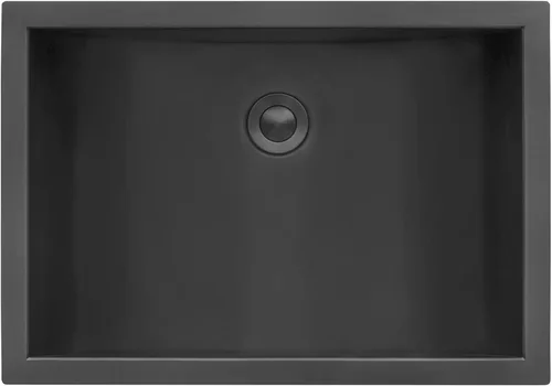 Miniatura 3 de Ruvati RVH6107BL RVH6107BL - Fregadero de cocina de acero inoxidable de calibre 16 con acabado cepillado que oculta arañazos, fregaderos de montaje