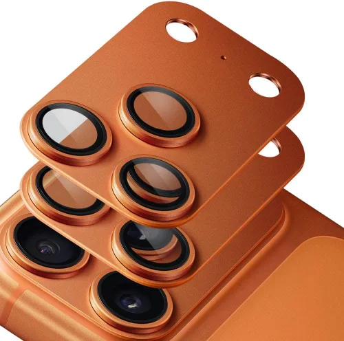 Miniatura 9 de para iPhone 17 Pro protector de cámara (Paquete de 2), Estuche mate de aleación de aluminio con protector de pantalla de cámara de vidrio templado