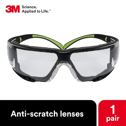 Miniatura 3 de 3M Gafas de seguridad para hombres y mujeres, SecureFit 400, protección ocular ANSI Z87, lente de espejo antiarañazos para interiores y exteriores