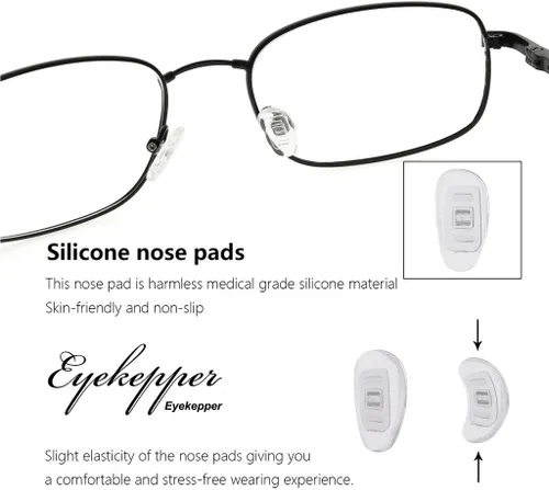 Miniatura 5 de Eyekepper Gafas de lectura para hombre, lectores de memoria con puente de titanio flexible y patillas (Gunmetal,+2.25)