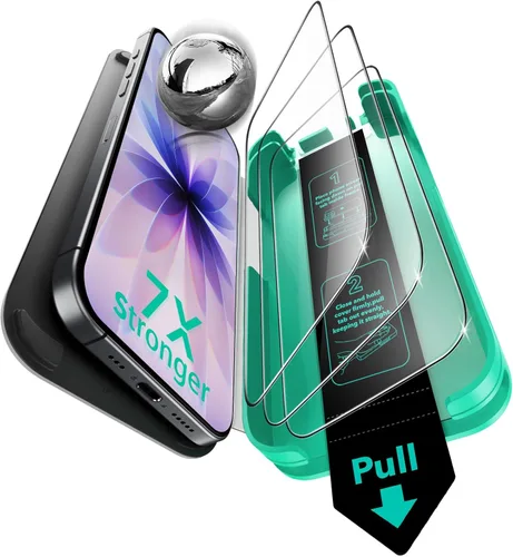 Miniatura 15 de ESR Paquete de 3 protectores de pantalla de vidrio 9H+ para iPhone 17 Pro Max, [grado militar inastillable], con tecnología antirreflectante AR