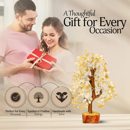 Miniatura 7 de Árbol de cristal de citrino - Decoración de feng shui - Árbol de los chakras - Artículos espirituales - Decoración del hogar - Árbol de piedras