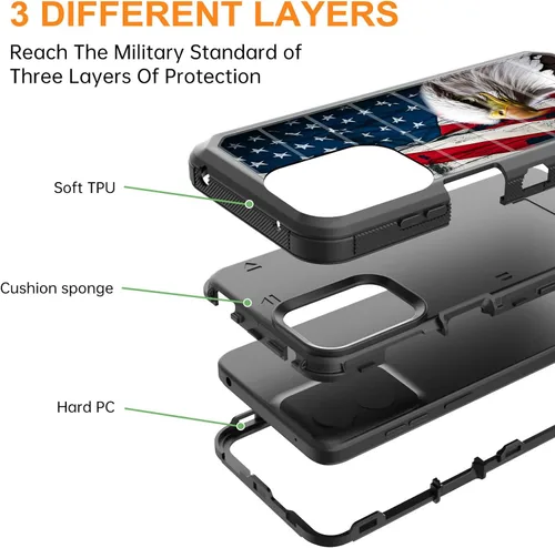 Miniatura 2 de Funda para Moto G Play 4G 2024, cuerpo completo, protección contra caídas, resistente, 3 capas, militar, resistente, duradera, para Motorola Moto G
