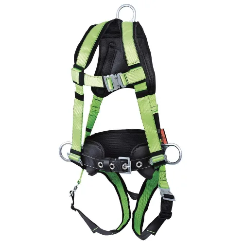 Miniatura 7 de Peakworks Arnés de seguridad acolchado de cuerpo completo con protección contra caídas con soporte de espalda, cinturón de posicionamiento, anillos