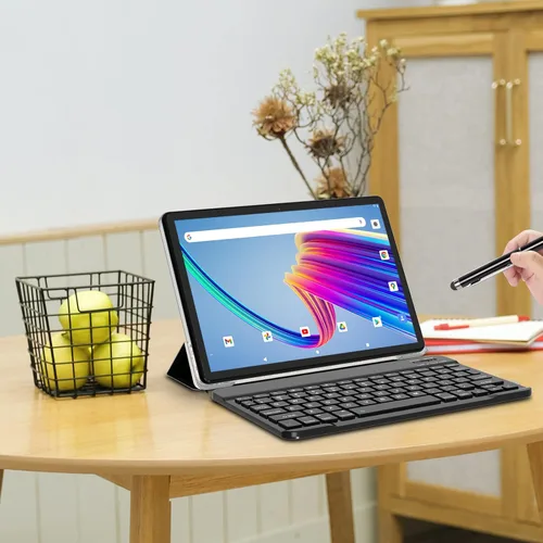 Miniatura 8 de 2025 Android 12 Tablets 10.1 Octa-Core 2 en 1 Tablet 64 GB + 512 GB Expandir incluye funda, teclado, lápiz capacitivo, cámara dual 13+5, pantalla