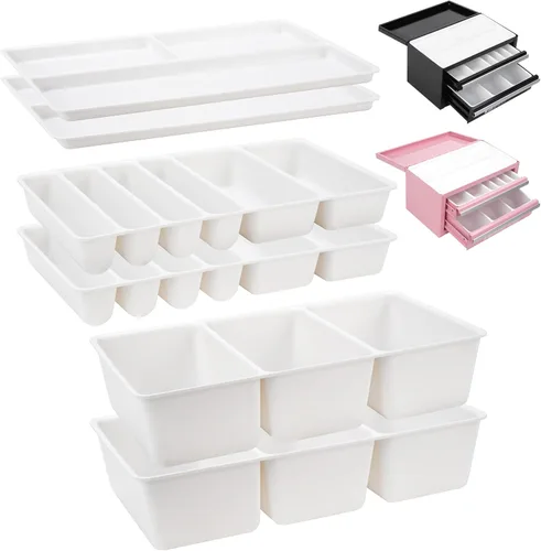 Juego de 6 cajas de herramientas, organizador de bandejas divisoras para Kobalt Mini caja de herramientas de 2 cajones, organizador de cajones de