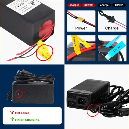 Miniatura 7 de Paquete de baterías de litio B de 36V 12AH LiFePO4 incorporado 30A BMS para motor de 36V 0-540W