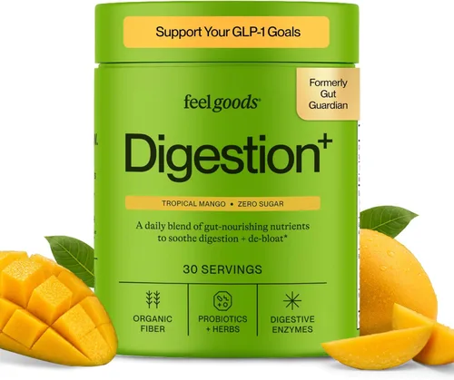 Miniatura 14 de Feel Goods Gut Guardian, Mezcla de bebida en polvo para la salud digestiva, polvo de fibra probiótica con prebióticos y L glutamina para la salud