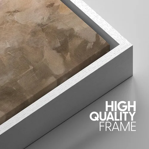 Miniatura 84 de SIGNWIN Lienzo enmarcado para pared, arte con pinceladas de flujo neutro en tonos beige abstractos, ilustraciones, arte moderno, decorativo