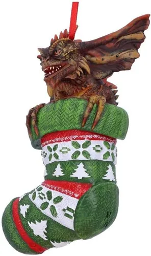 Miniatura 3 de Nemesis Now Gremlins Mohawk - Adorno decorativo para colgar en medias, 4.7 in, resina, verde, mercancía oficial de Harry Potter, fundida en la mejor