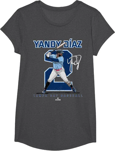 Miniatura 28 de Camiseta Number and Portrait Yandy Diaz Tampa Bay MLBPA, Negro