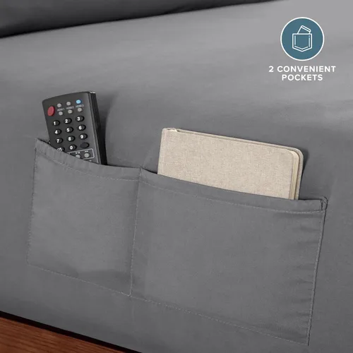 Miniatura 4 de Bare Home - Juego de sábanas y fundas de almohadas de microfibra ultrasuave de 1,800 hilos y doble bolsillo, doble cepillado, bolsillo profundo, 02