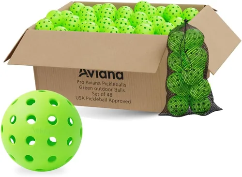 Outdoor Pickleball Balls USAPA Approved for Tournament Play 6 12 48 Packs Durable 40-Hole Design Ideal for All Skill Levels Pickleball Accessories