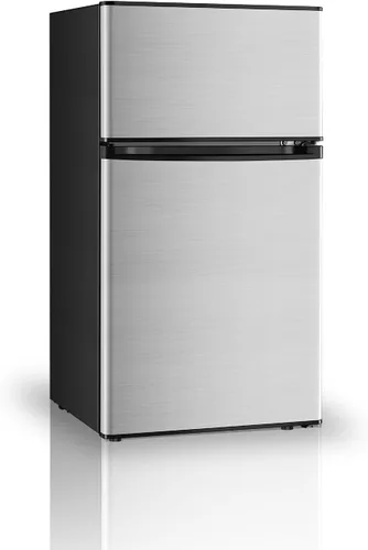 Miniatura 8 de Saeoola Mini refrigerador con congelador, 3.2 pies cúbicos, mini refrigerador compacto de 2 puertas con congelador separado para dormitorio