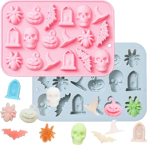 Miniatura 8 de Molde de silicona de caramelo de chocolate para Halloween Brain, molde en forma de cerebro 3D de 6 agujeros, molde de galletas de caramelo