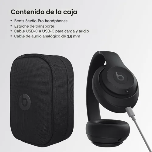 Miniatura 6 de Beats Studio Pro - Auriculares inalámbricos Bluetooth con cancelación de ruido con cable de carga USB-C (20 cm) - Negro mate