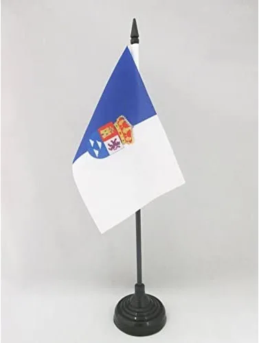 Miniatura 39 de Bandera de mesa de Andalucía 4'' x 6'' - Bandera de escritorio de la región española de Andalucía 5.9 x 3.9 in - Barra y base de plástico negro - AZ