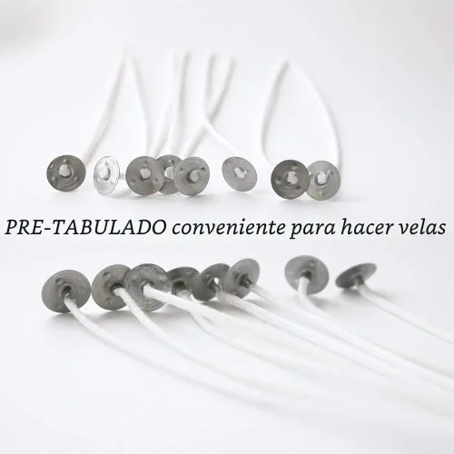 Miniatura 4 de Mechas naturales EricX Light, 100 unidades, baja emisión de humo, 6 pulgadas, preenceradas y 100% núcleo de algodón natural, para fabricación