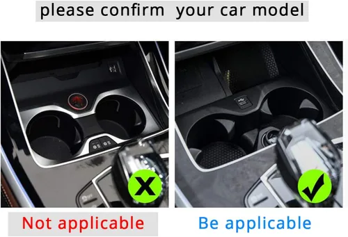 Miniatura 2 de ABS Car Center Console Portavasos Decoración Marco Cubierta Accesorios para BMW X5 G05 2019 (fibra de carbono)
