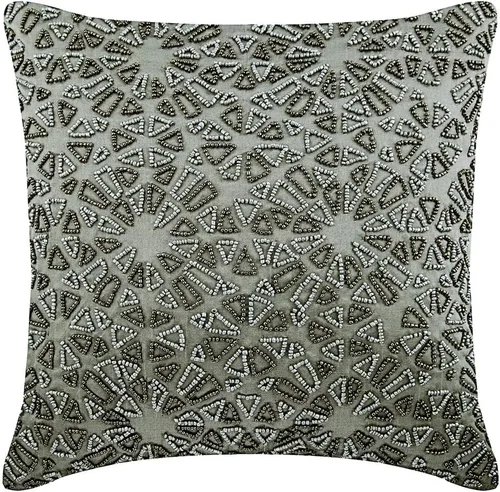 Miniatura 6 de The HomeCentric Funda de cojín para silla, fundas de almohada decorativas de 22 x 22 pulgadas (21.7 x 21.7 in), color plateado, fundas de almohada