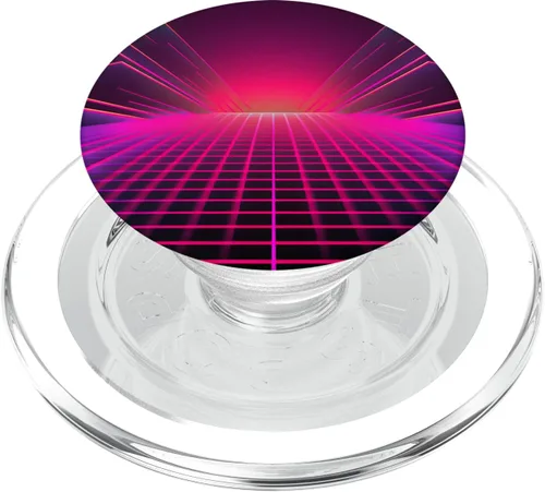 Retrowave 80s Digital Vaporwave Synthwave PopSockets MagSafe PopGrip for iPhone