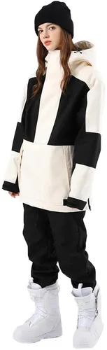 Miniatura 25 de RIUIYELE Traje de esquí para mujer, chaqueta y pantalones de snowboard para deportes al aire libre, traje de nieve con aislamiento impermeable