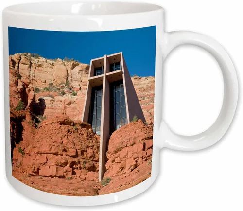Miniatura 10 de 3dRose Arizona, Sedona, Chapel of The Holy Cross-Us03 Jwi0214-Jamie and Judy Wild - Taza de dos tonos, 11 onzas, negro/blanco