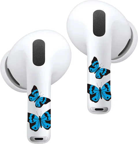 RockMax Funda para AirPods 4, bonita calcomanía para AirPods 4ª generación, compatible con funda de mariposa AirPod 2024, envoltura de tatuaje