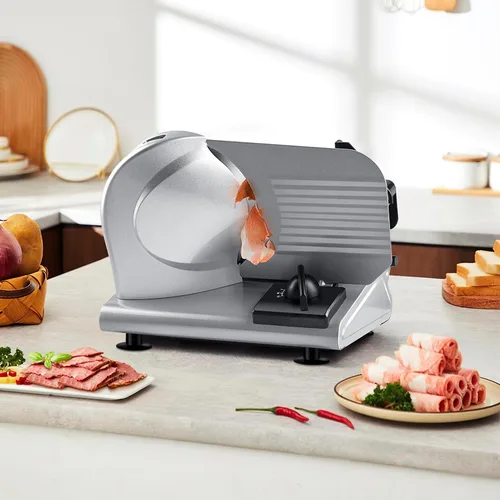 Miniatura 7 de Techwood - Cortador eléctrico de 150 W para uso doméstico con 2 cuchillas extraíbles de acero inoxidable de 7.5 pulgadas, cortador de pan de frutas