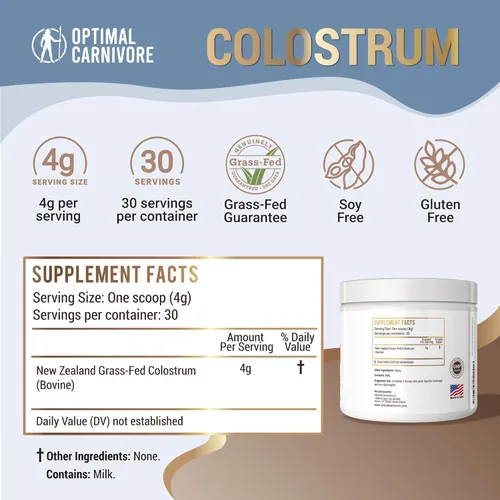 Miniatura 4 de Polvo de calostro alimentado con hierba, calostro bovino sin sabor para humanos, suplemento de calostro en polvo para la salud intestinal, apoyo