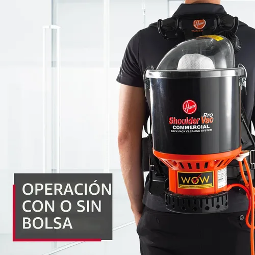 Miniatura 8 de Aspirador hombro Vac Pro sin bolsa Hoover Commercia ligera mochila aspiradora c2401