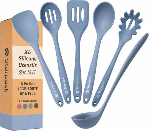 Miniatura 11 de Starpack 'Like a Boss' XL - Juego de utensilios de cocina de silicona prémium (6 piezas) de 13 pulgadas, utensilios de cocina resistentes al calor