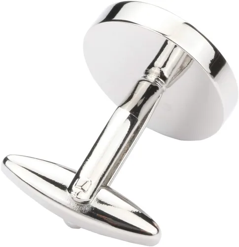 Miniatura 5 de Gemelos clásicos, de acero inoxidable y con las 26 letras iniciales del alfabeto de la A-Z para hombre, para negocios, bodas y camisas