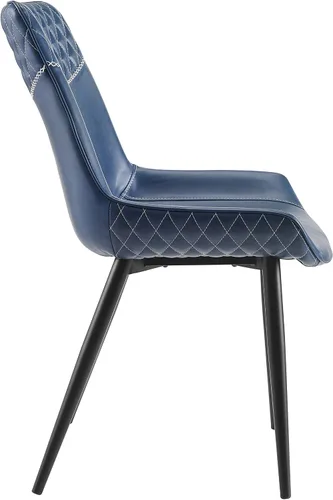 Miniatura 4 de Linon Home Decor Products Linon Maisy Juego de 2 sillas de comedor azules, azul marino