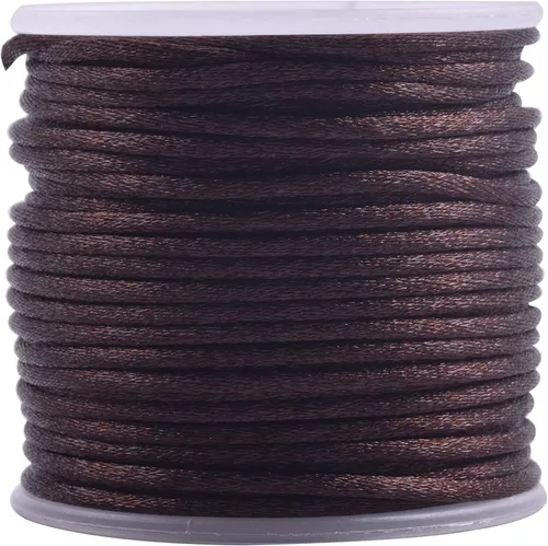 Miniatura 15 de KONMAY 80 Yardas 1.0mm Cordón Rattail de Nylon Satén Seda Trim Hilo para Cuentas para Nudos Chinos, Kumihimo, Trabajo con Cuentas, Macramé, 2-Azul